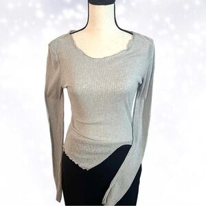 Lightweight Grey Long Sleeve Baby Tee